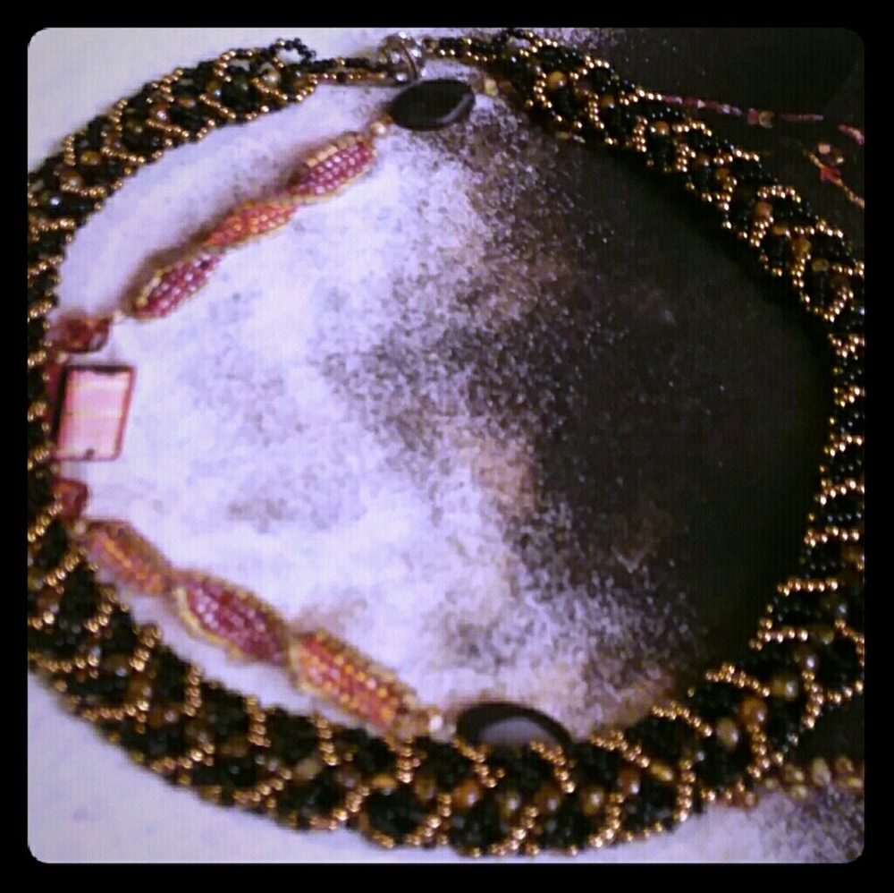 Necklace with magnetic clasp